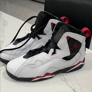 Kids High-Top Sneakers - White, Black, and Red